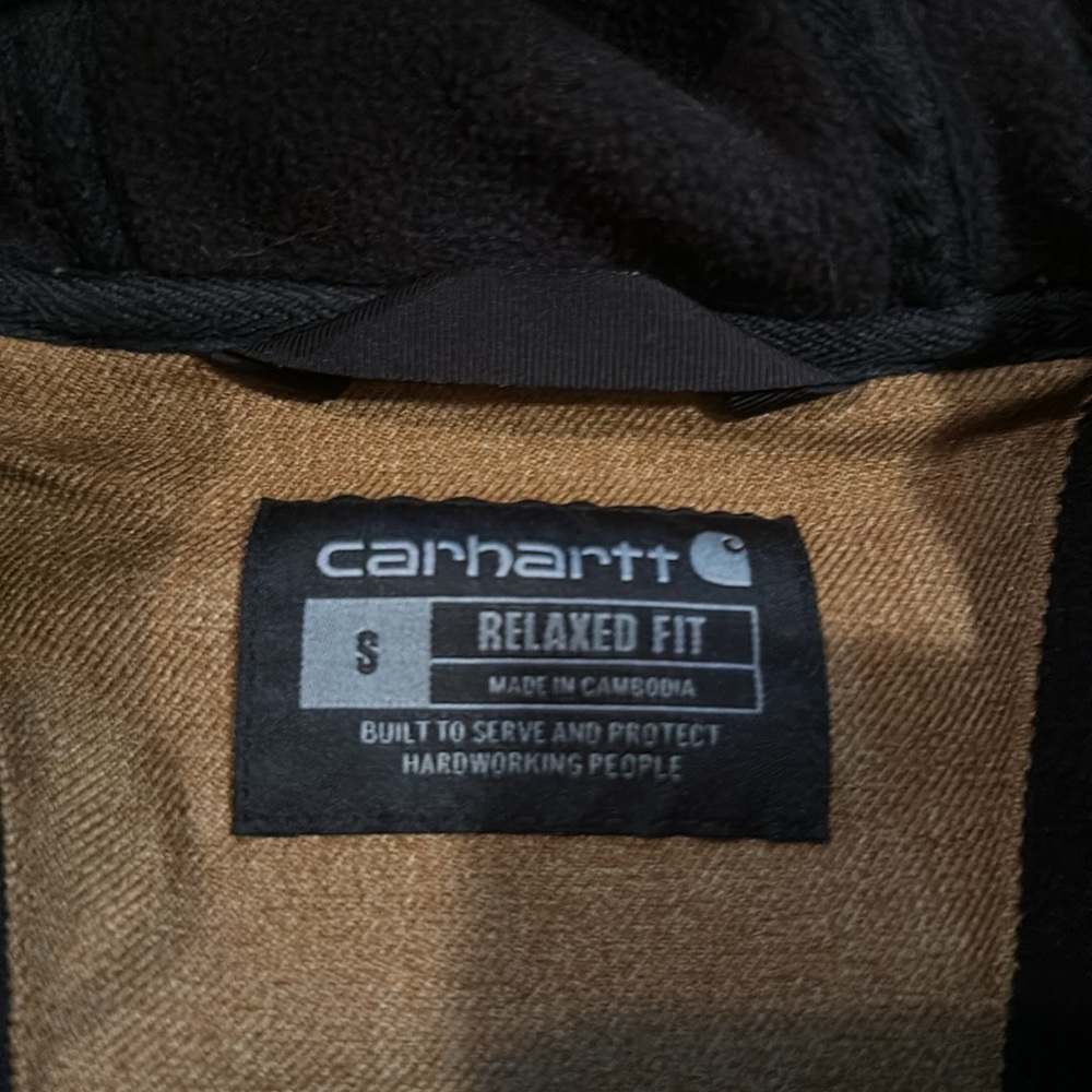 Carhartt brown rain jacket with fleece inside - Picture 2 of 3